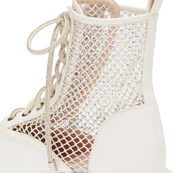 Kasper Rhinestone Combat Boots - Picture 6 of 7